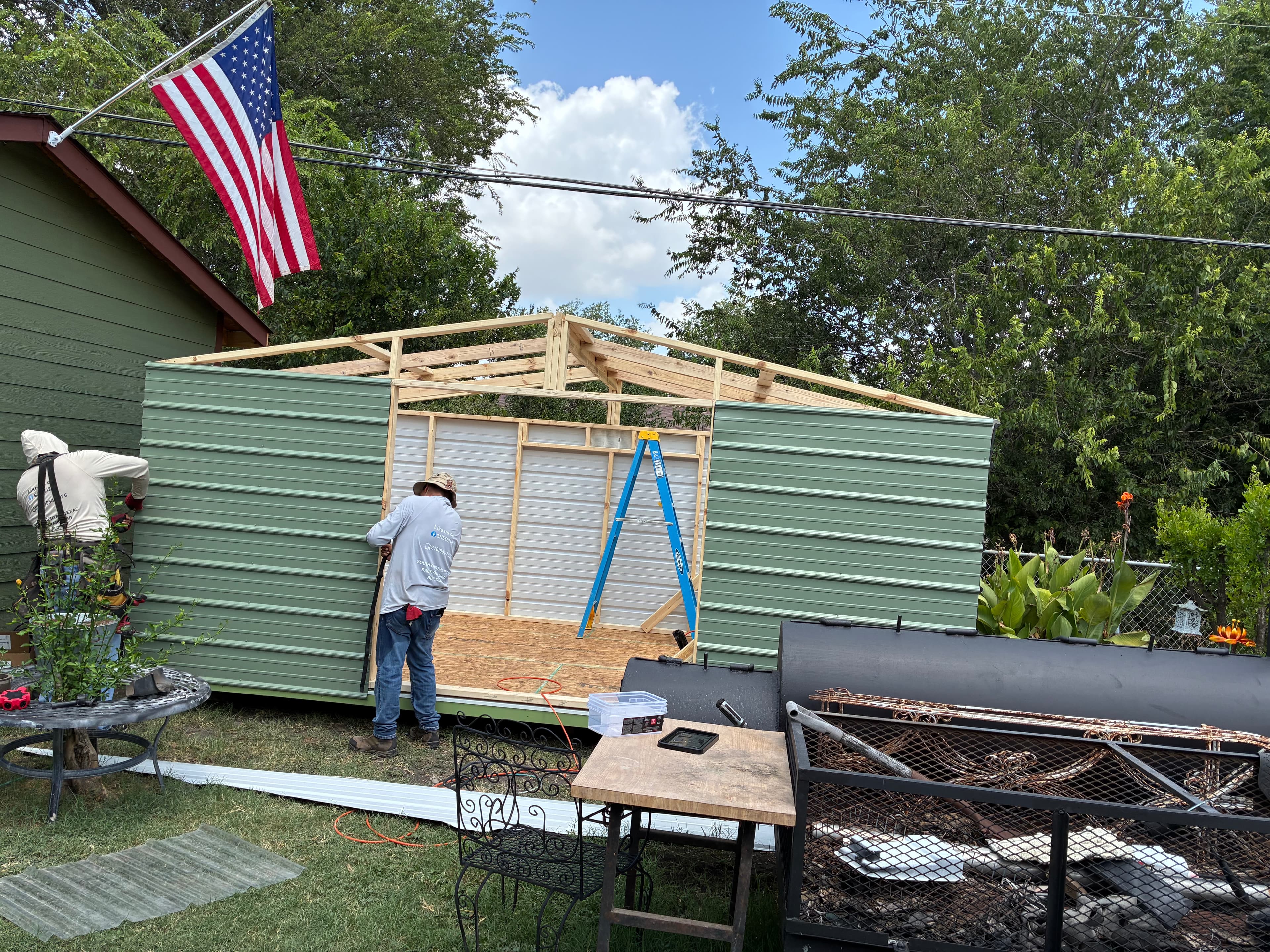 10x16x7 storage Shed built in San Antonio, TX
