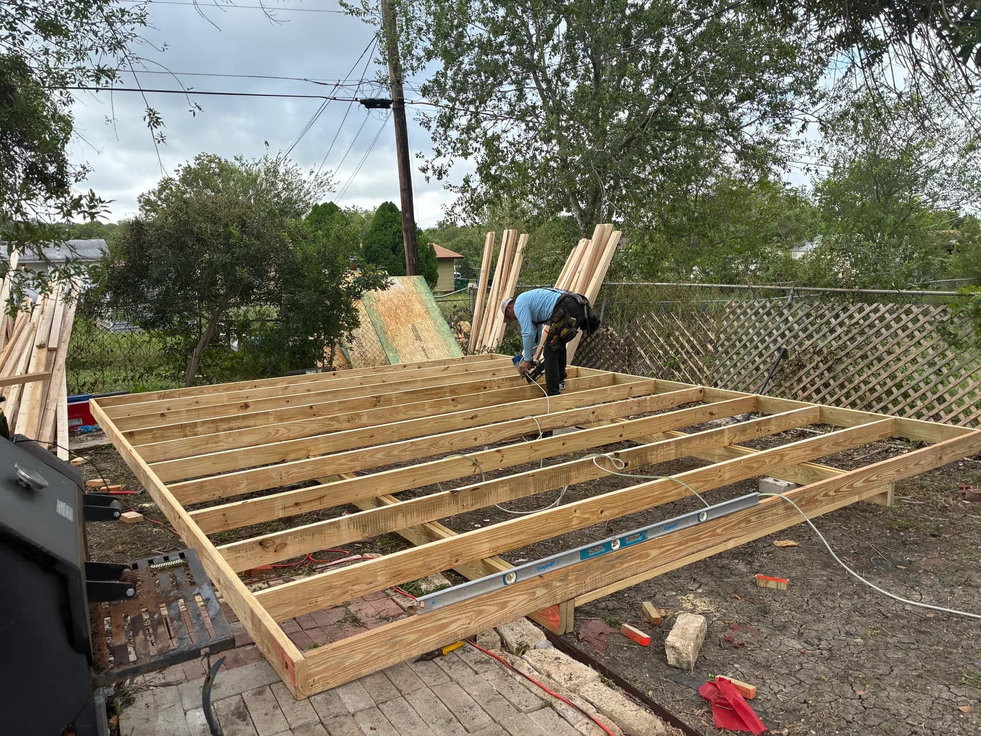 15x20 Side Utility Storage Shed built in San Antonio, TX