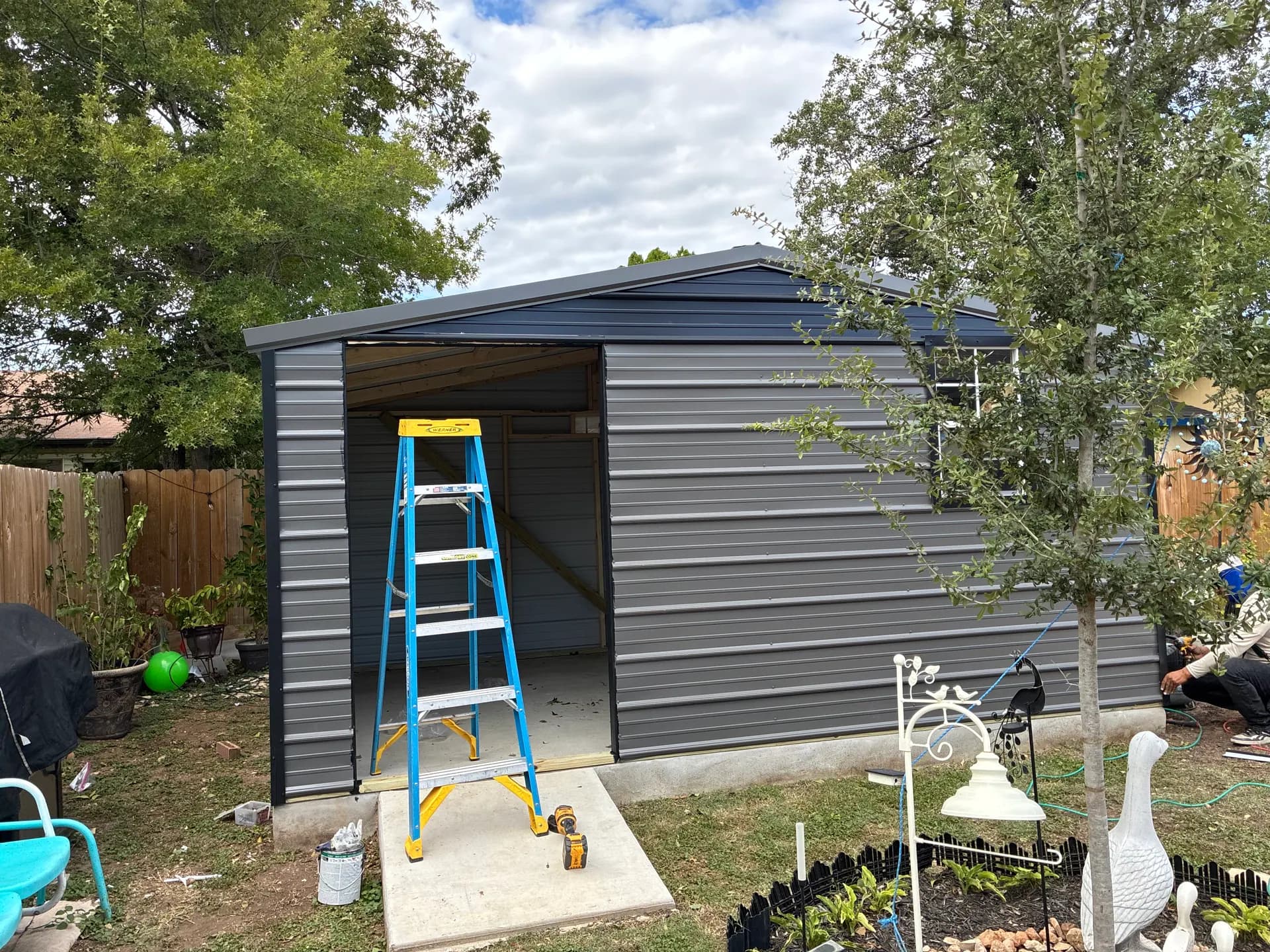 16x12x8 Side Utility Built on Site built in San Antonio, TX