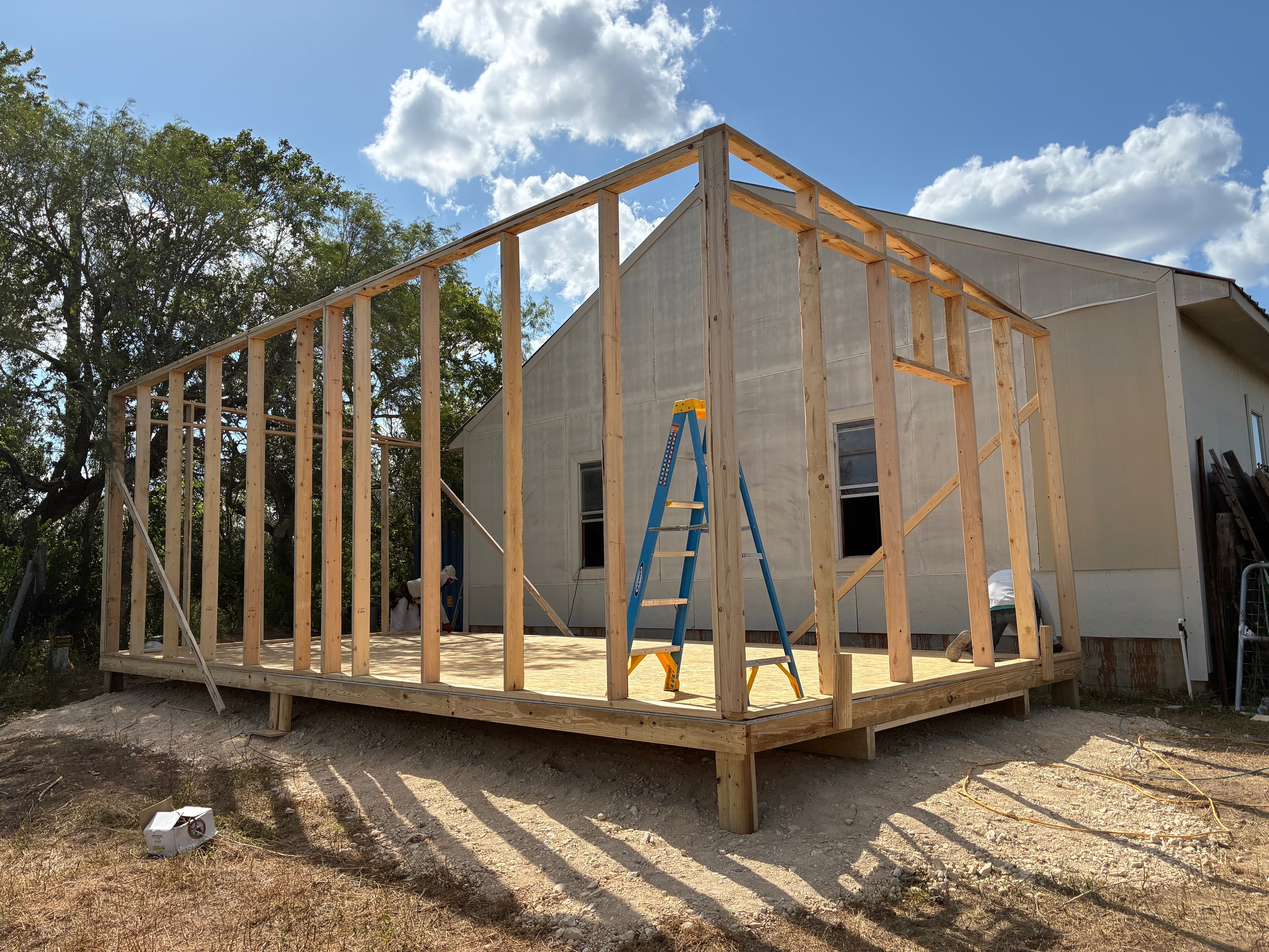15x30x10 Slanted Roof Utility shed built in San Antonio, TX