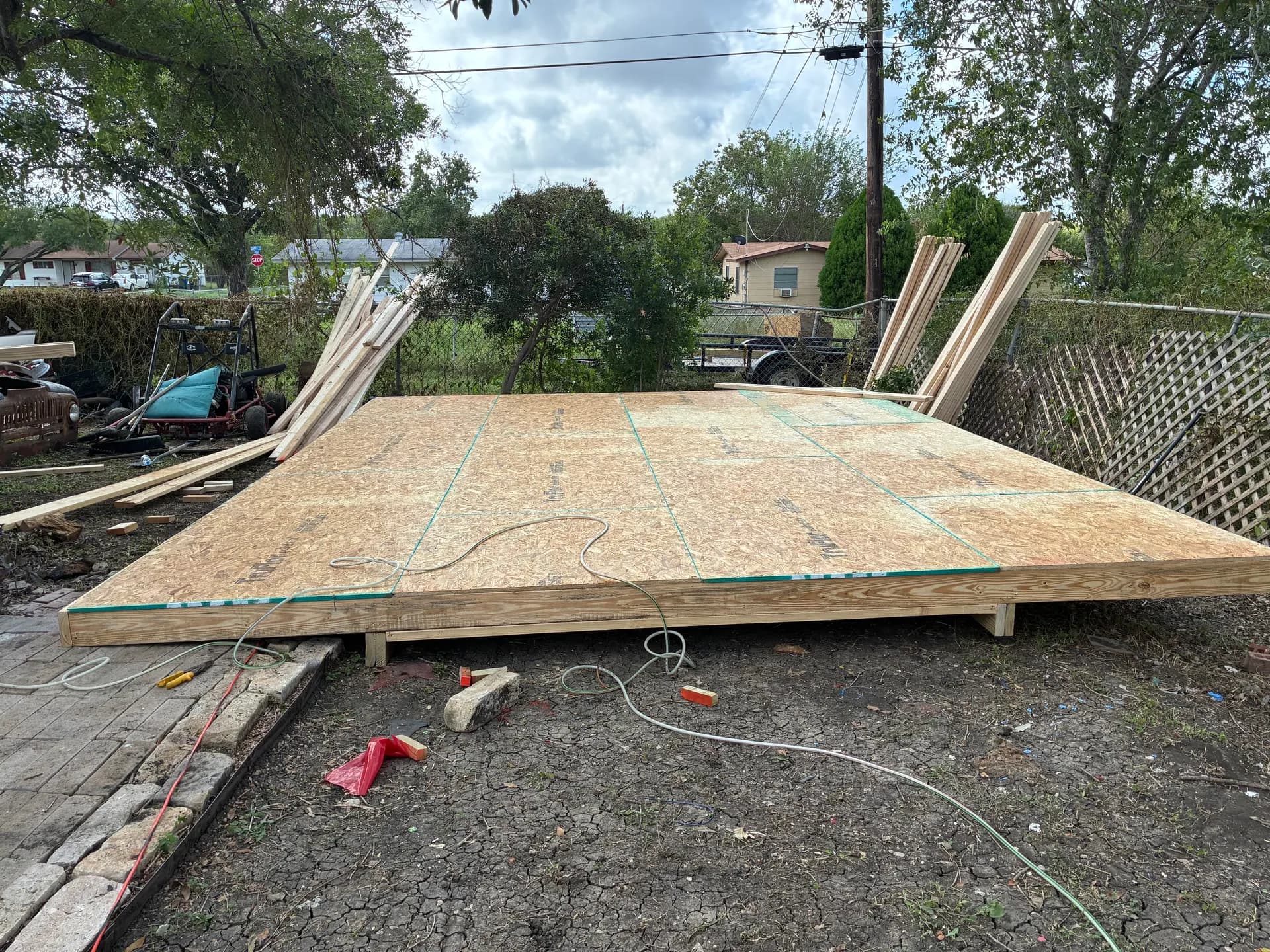 15x20 Side Utility Storage Shed built in San Antonio, TX