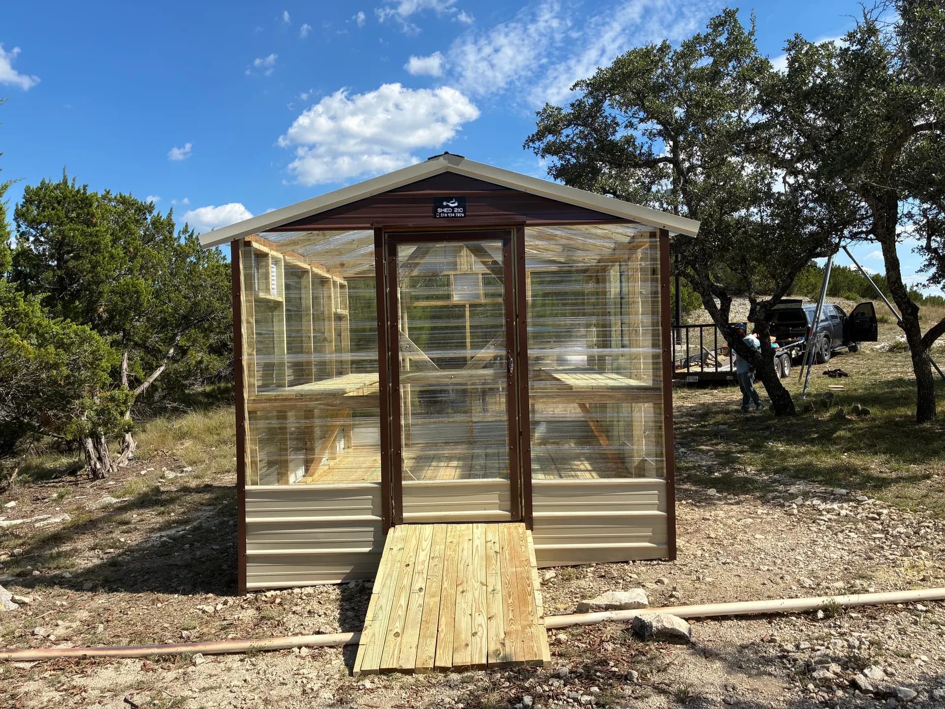 10x12x8 Green House built in Segovia, TX