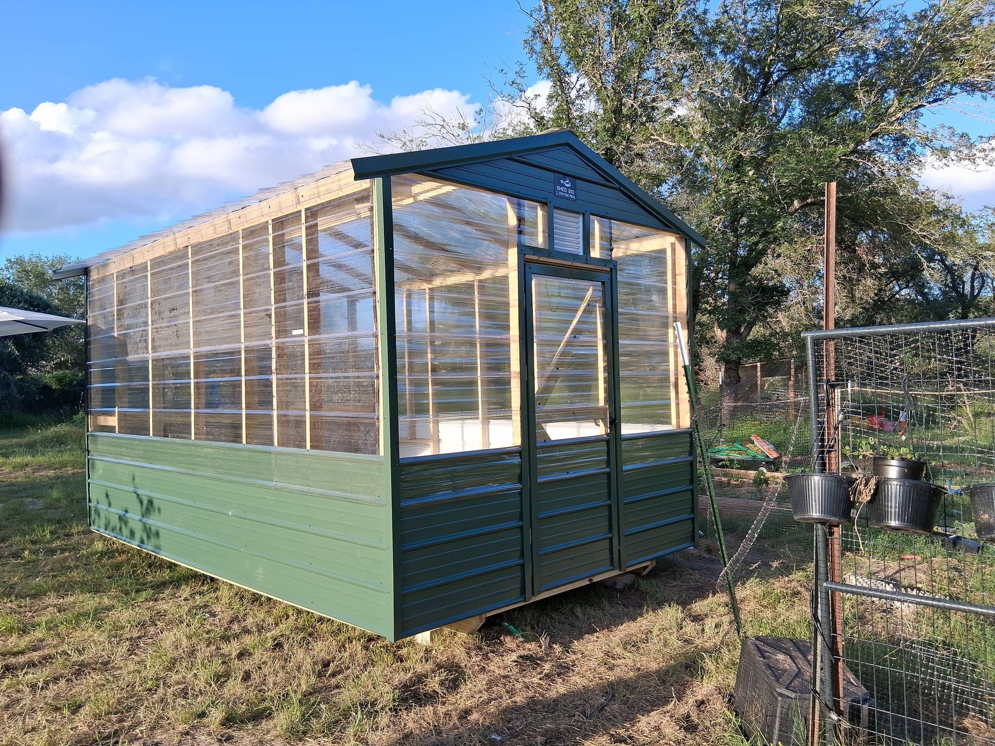 10x16x9 Greenhouse shed built in Natalia, TX