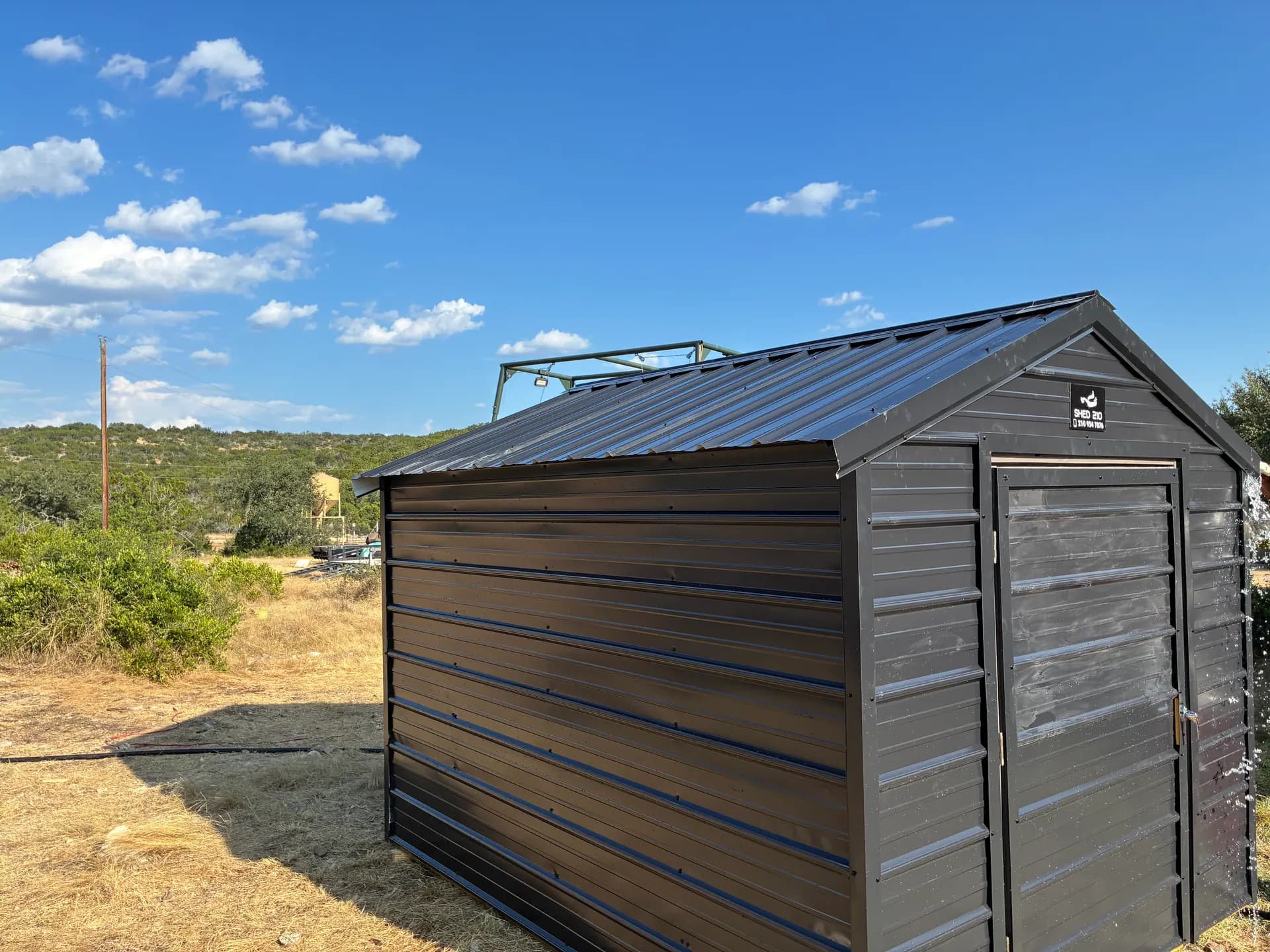 8x10x7 Water Well Shed built in Rocksprings, TX