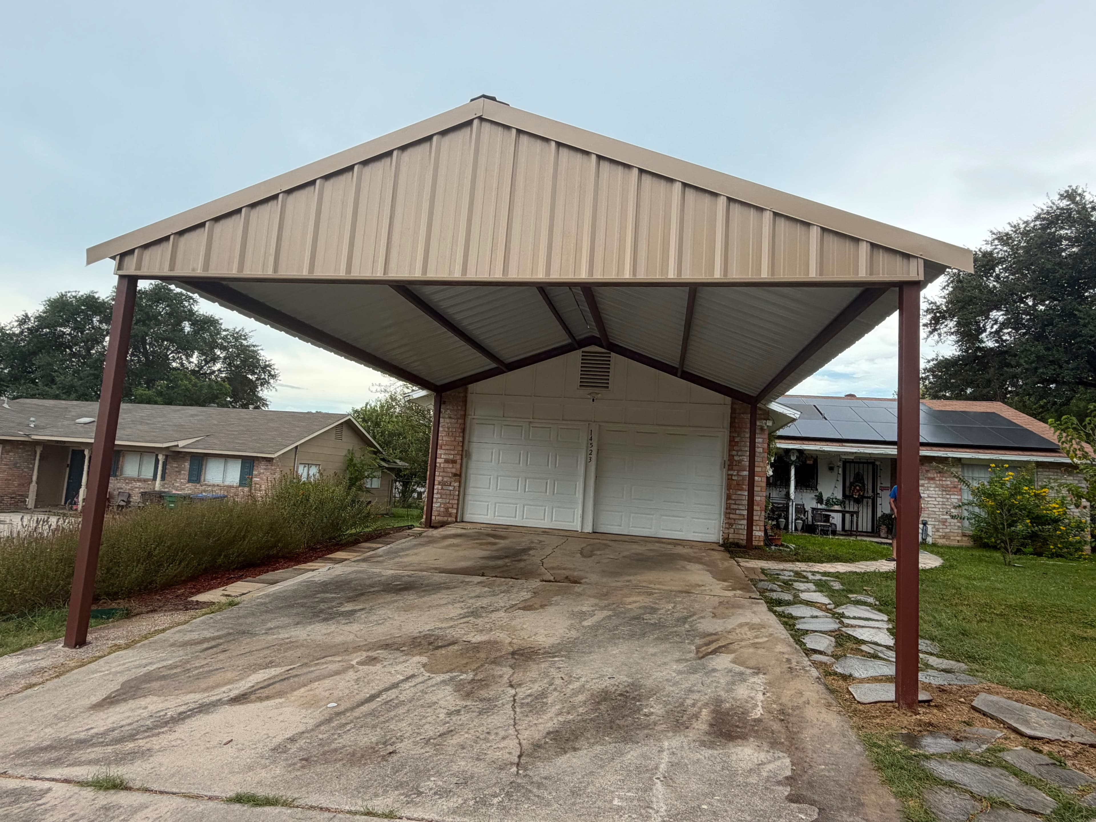 20x24 Carport shed built in San Antonio, TX