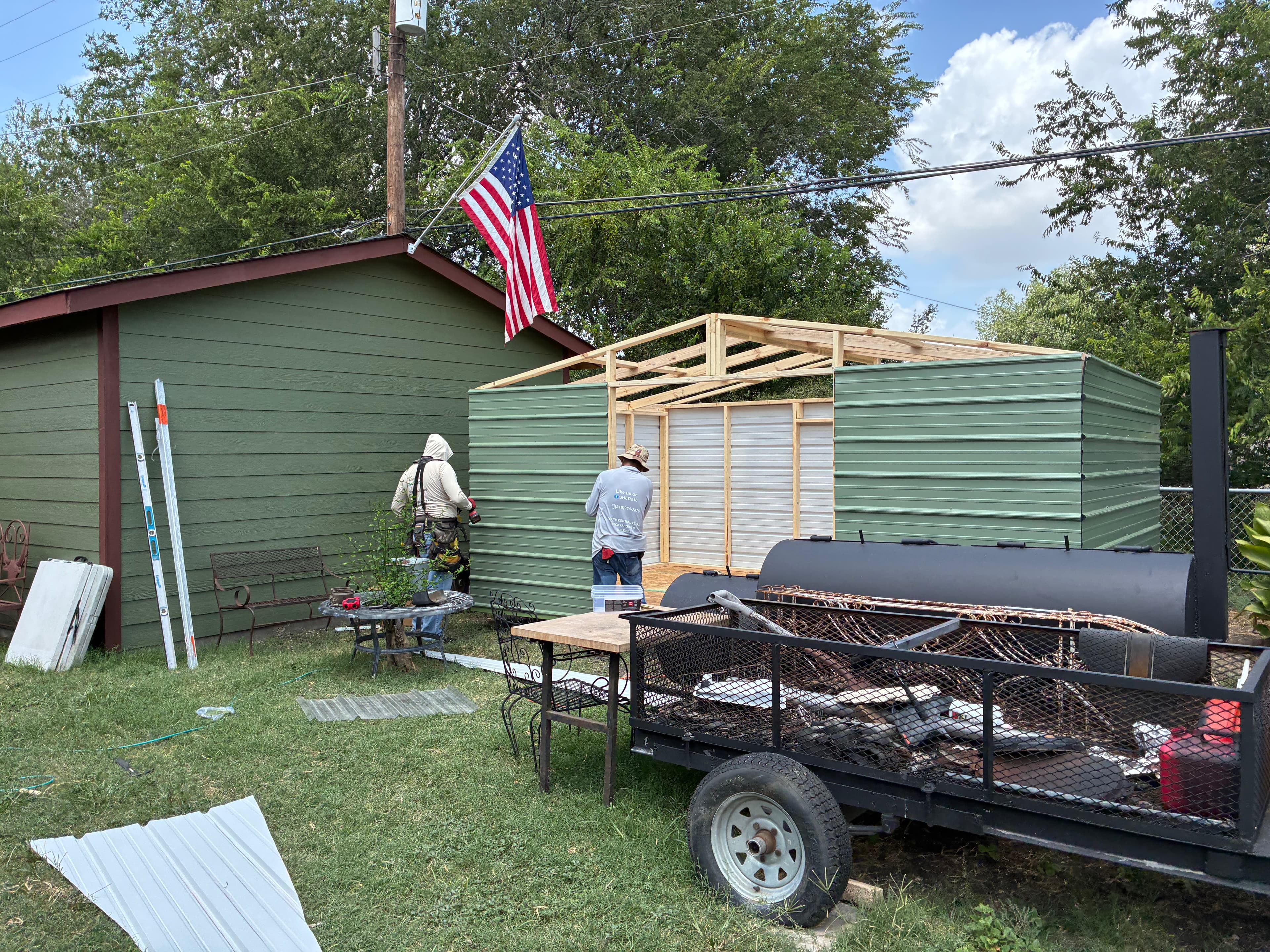 10x16x7 storage Shed built in San Antonio, TX