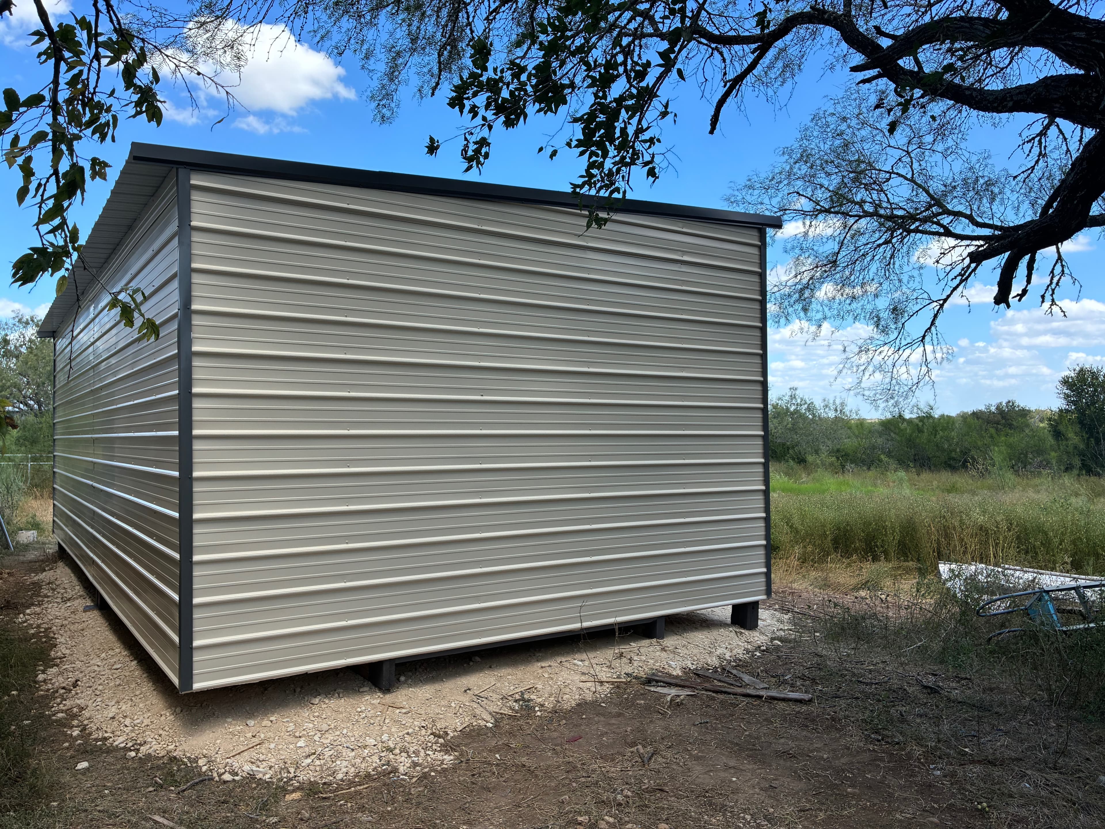 15x30x10 Slanted Roof Utility shed built in San Antonio, TX