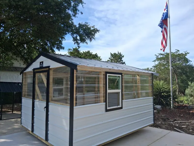 10x12x7 Greenhouse shed built in Boerne, TX