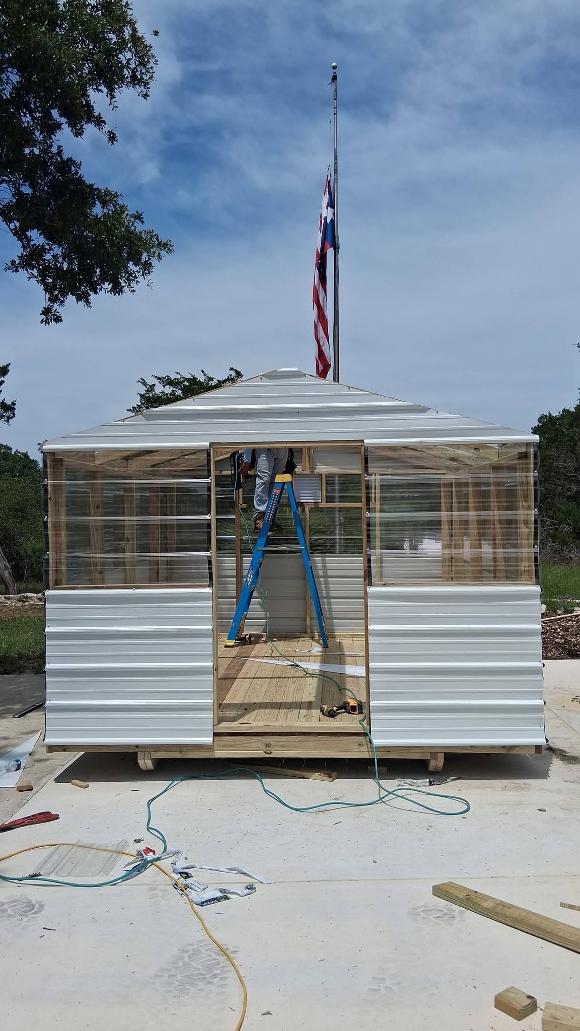 10x12x7 Greenhouse shed built in Boerne, TX
