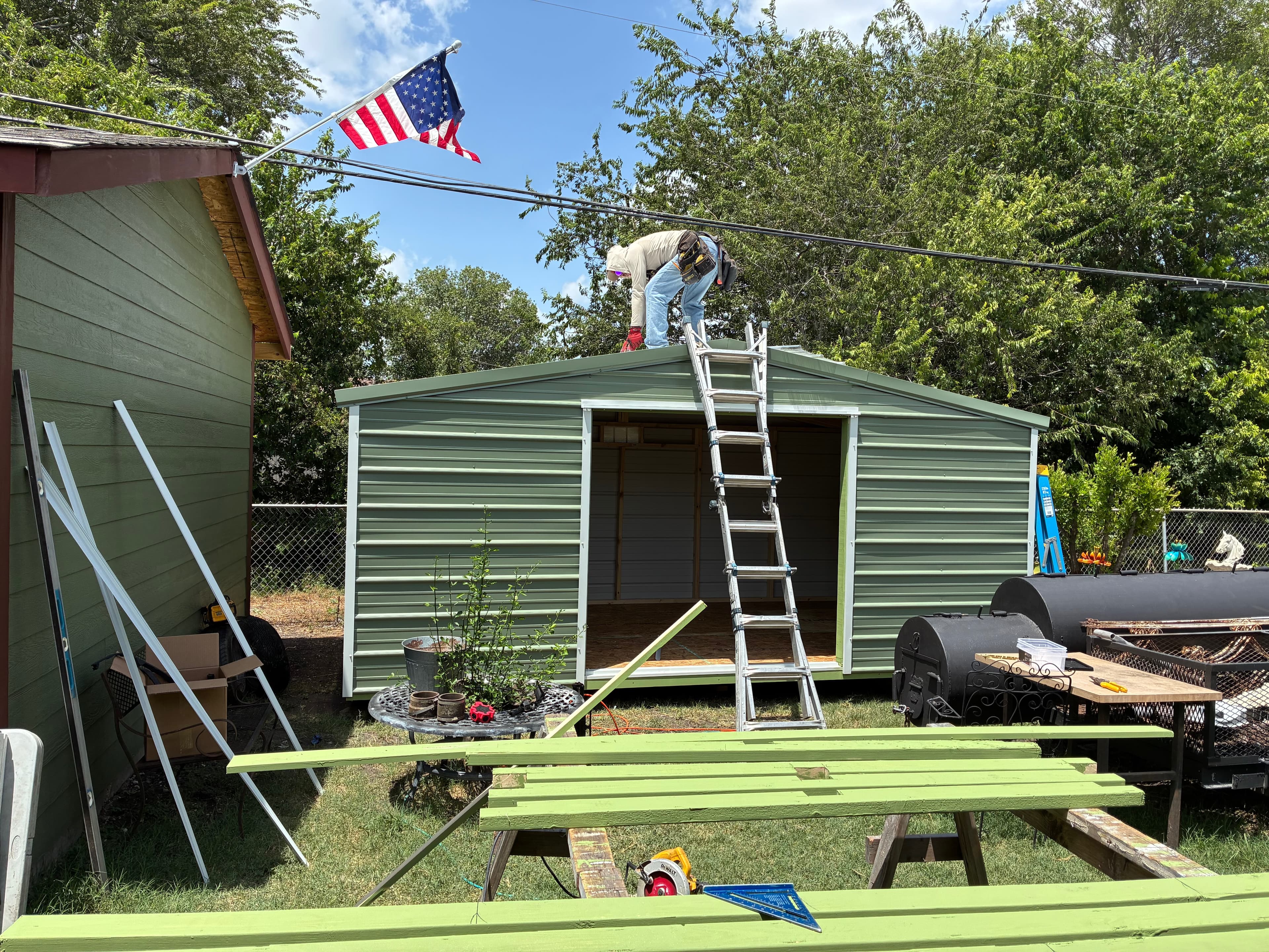 10x16x7 storage Shed built in San Antonio, TX