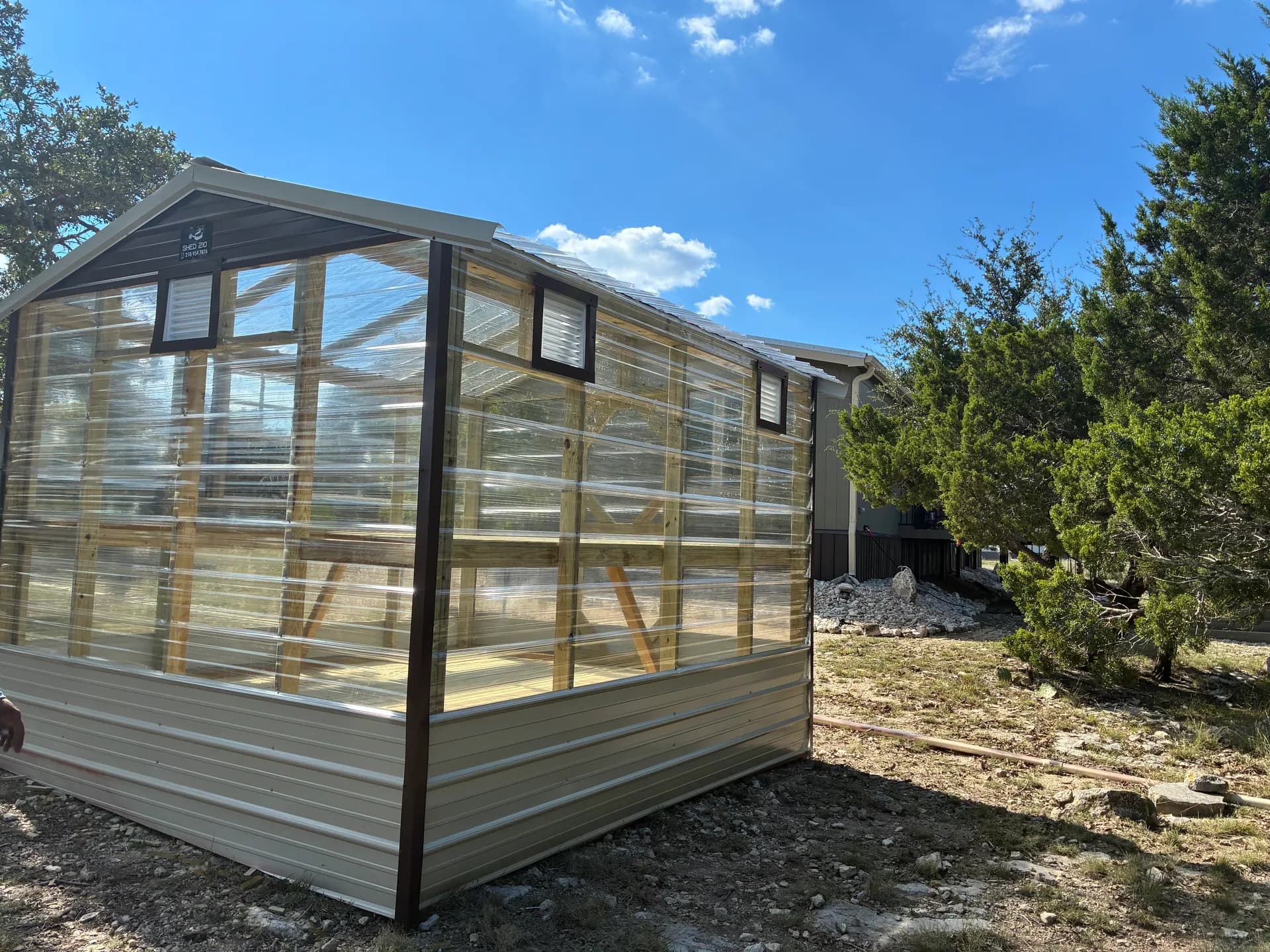 10x12x8 Green House built in Segovia, TX