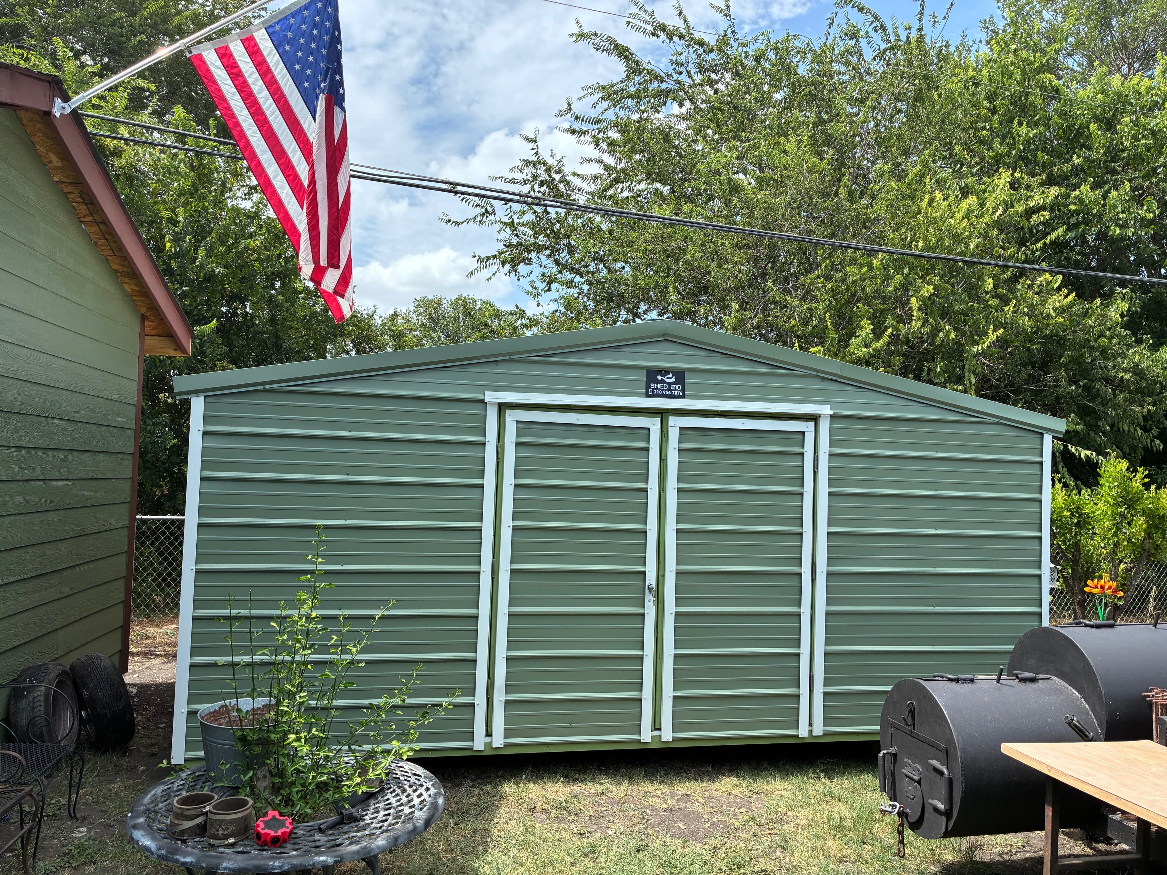 10x16x7 storage Shed built in San Antonio, TX
