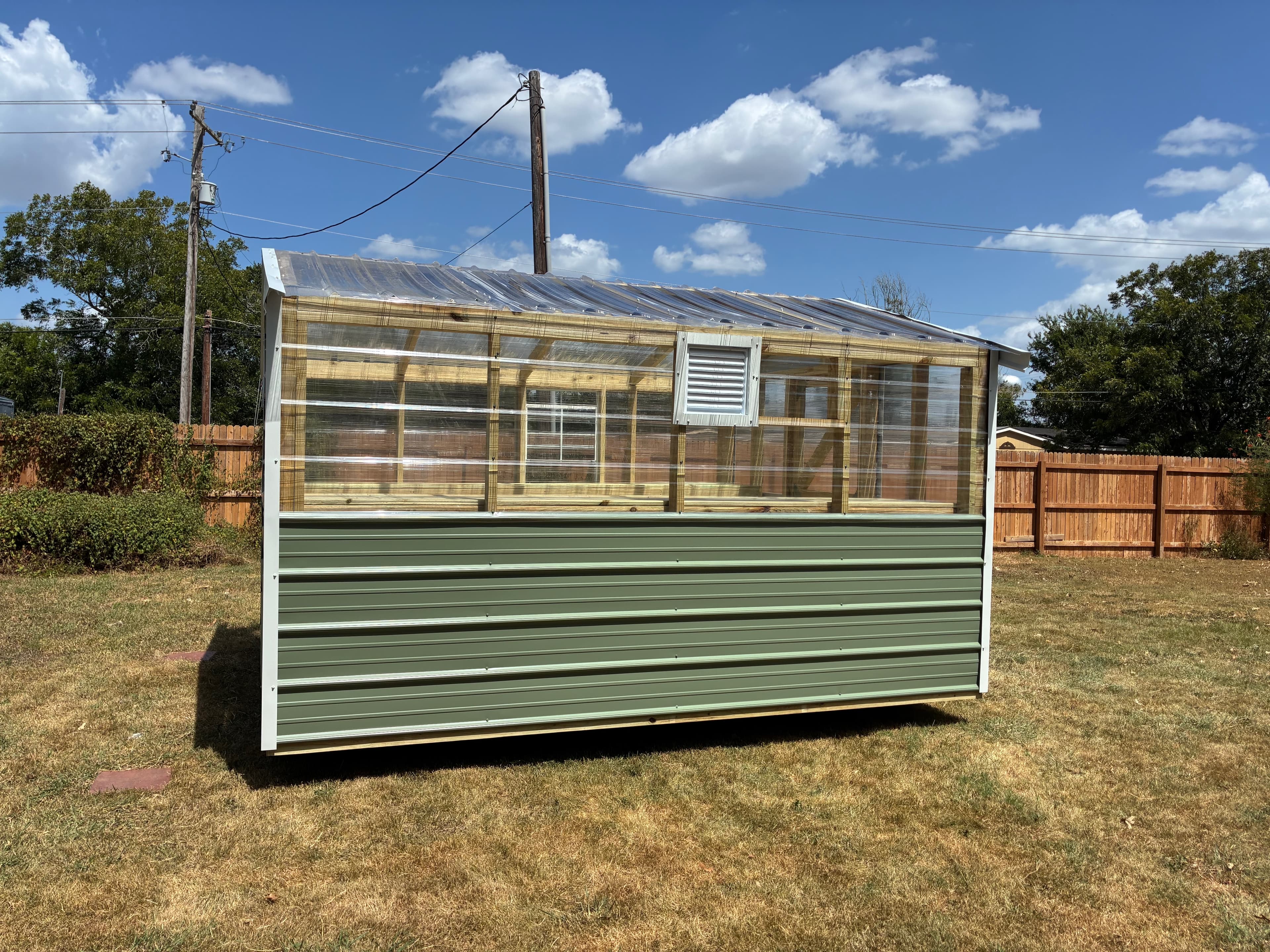 10x12 Green House shed built in Luling, TX