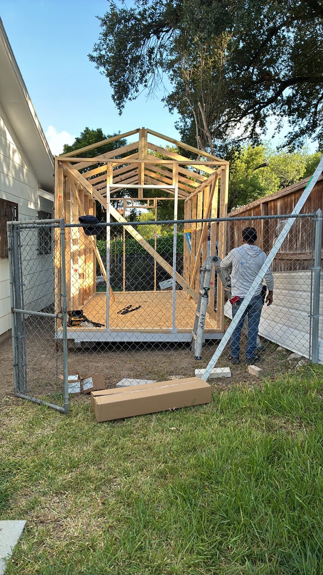 8x16x9 Side Utility shed built in San Antonio, TX
