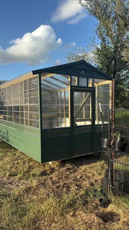 10x16x9 Greenhouse shed built in Natalia, TX