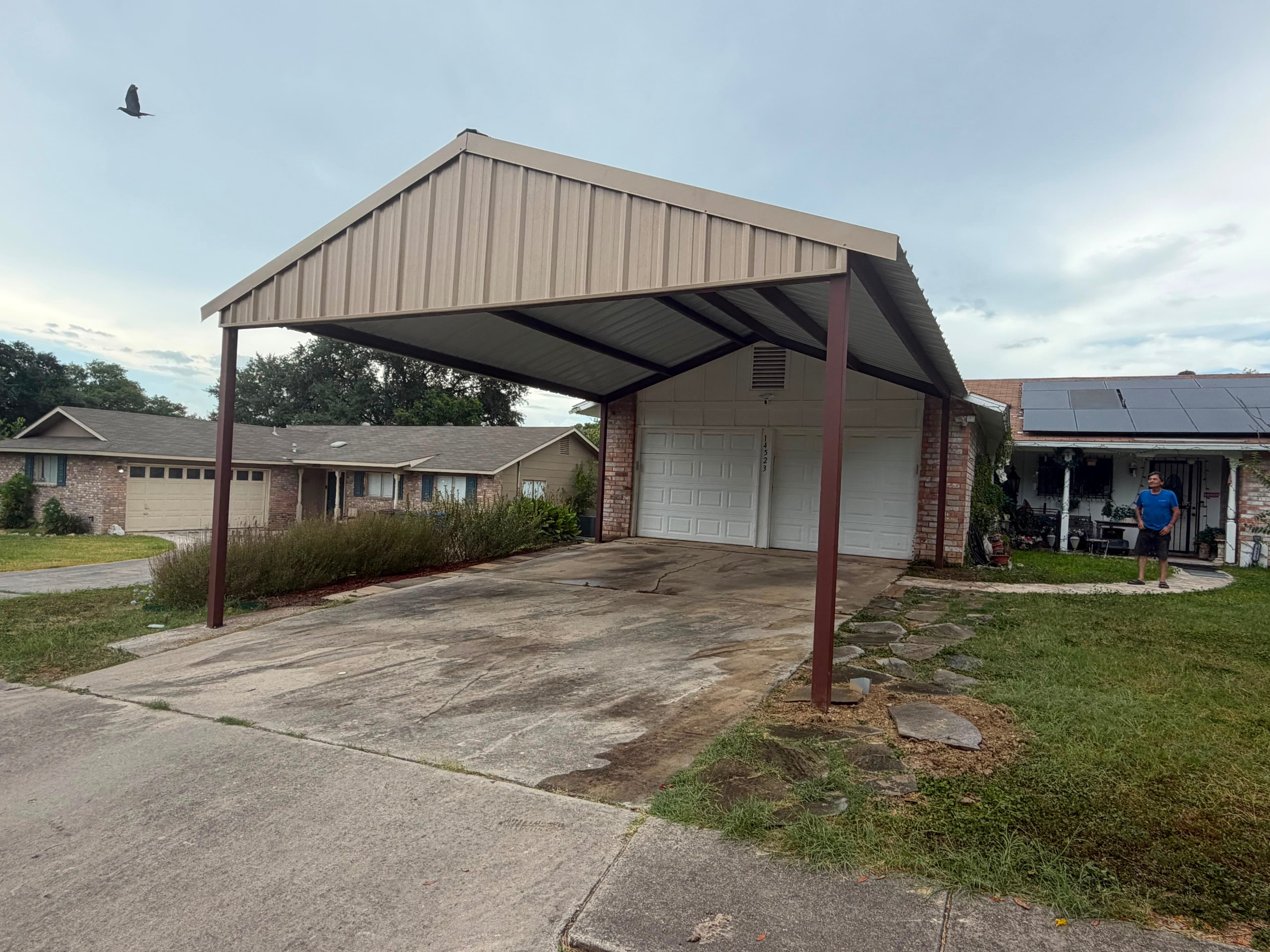 20x24 Carport shed built in San Antonio, TX