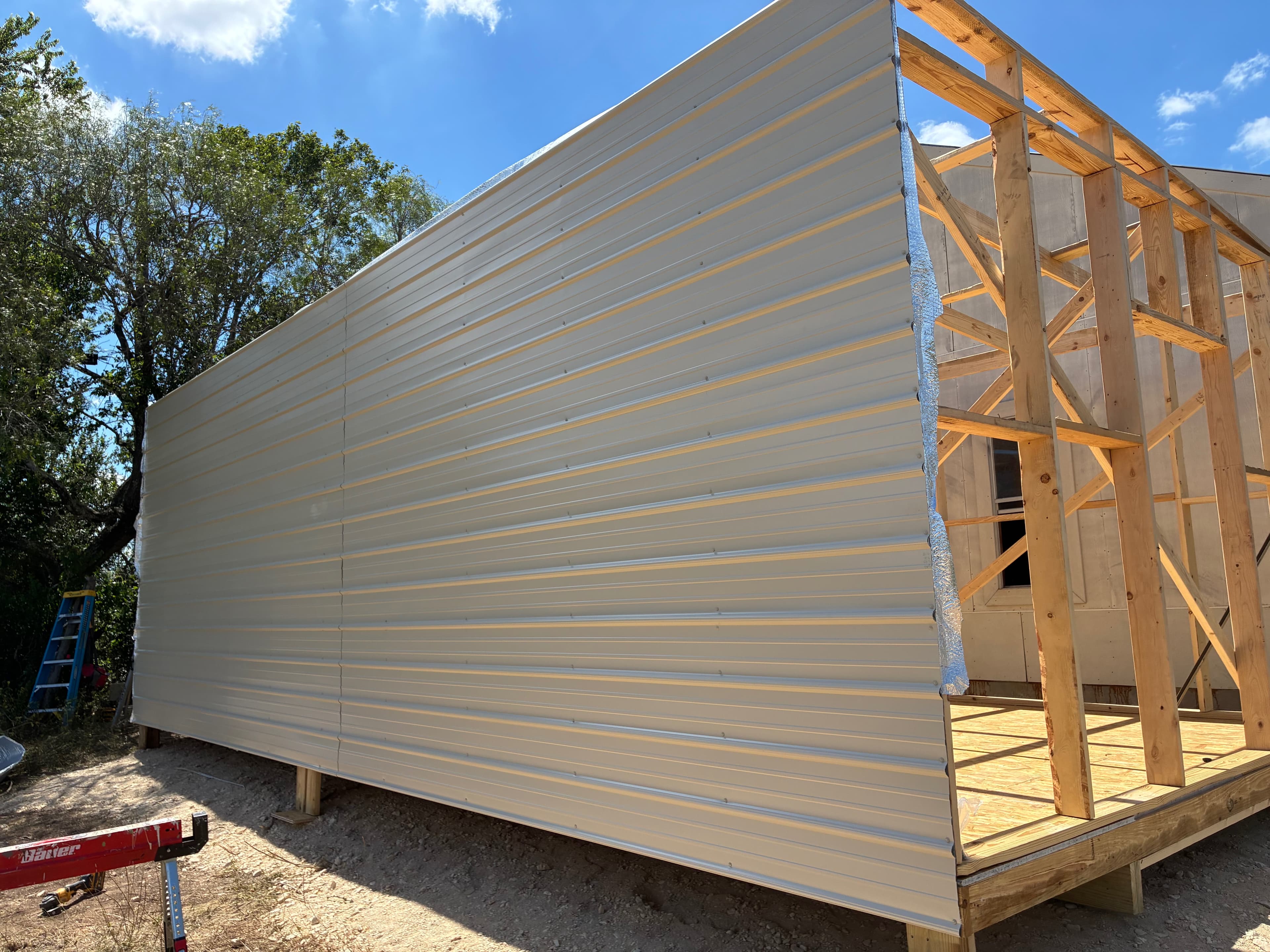 15x30x10 Slanted Roof Utility shed built in San Antonio, TX