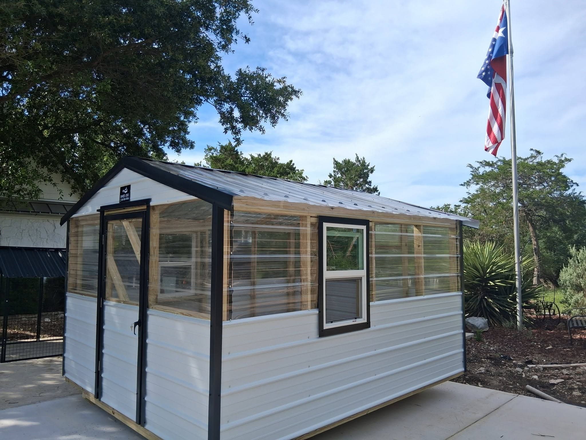 10x12x7 Greenhouse shed built in Boerne, TX